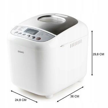 Хлібопічка DOMO B3976, 600 Вт, Біла