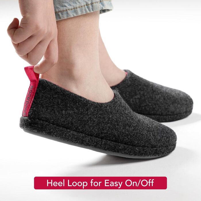 Жіночі домашні тапочки RockDove з повсті, модель Hüttenschuhe, двоколірні (чорний, 42 EU)