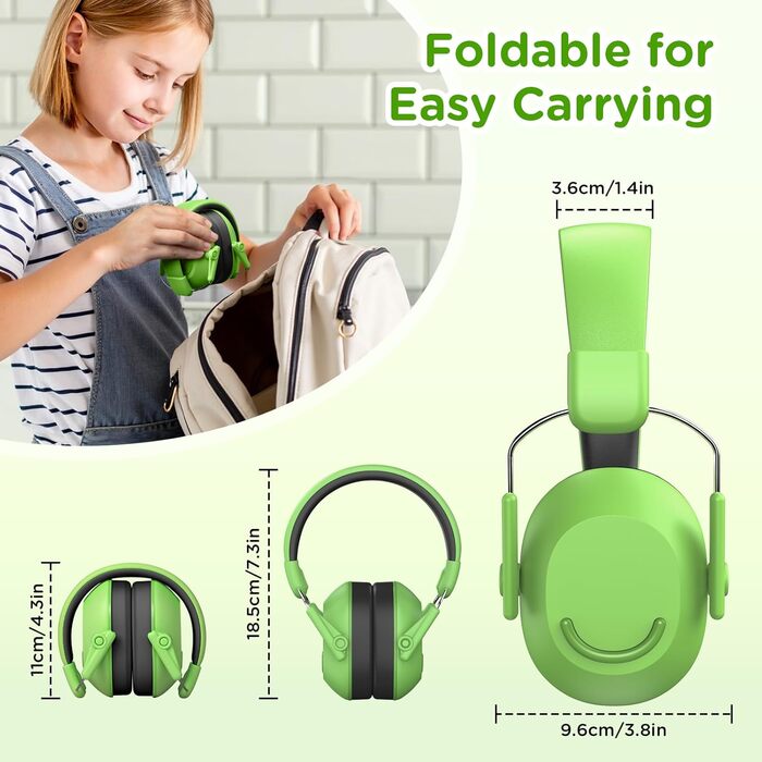 Навушники шумозахисні для дітей Link Dream, SNR 30dB, для аутизму, подорожей, навчання (блакитний/зелений)