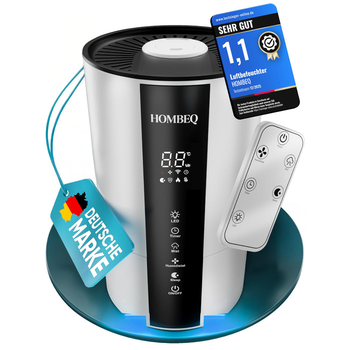 Ультразвуковий зволожувач повітря 4.2л з аромадифузором та нічним світлом, тихий для спальні та дитячої кімнати, для немовлят та рослин, з пультом керування та 360° форсункою