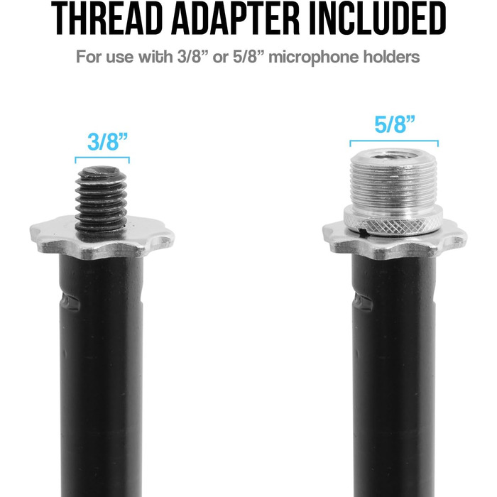 Стійка для мікрофона TIGER MCA49-BK для бас-бочки та гітарної колонки (одинарна, кругла база)