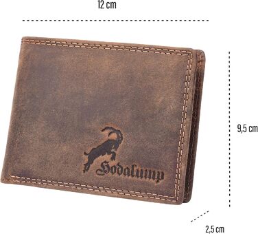 Hodalump Genuine Leather Wallet • Wallet for Women and Men with RFID Protection • Cardholder with Coin Pocket