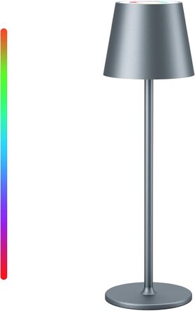 Keepoo Бездротова LED лампа настільна з регулюванням яскравості, акумуляторна, тепле світло 3000K+RGB, водонепроникна (IP54), для дому та вулиці (1 шт.)