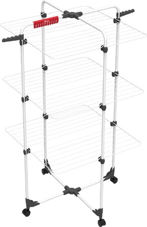 Сушарка для білизни Vileda Mixer 3 Ultimate Turmwäscheständer Black Edition, 30 м, сталева, складана, на колесах, сіра