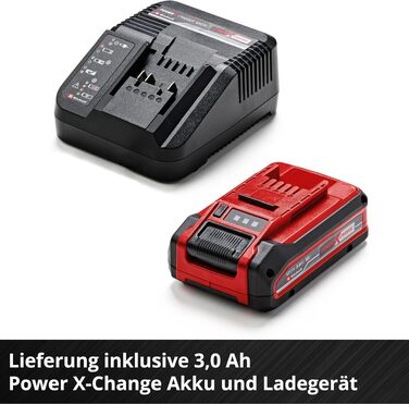 Акумуляторна ланцюгова пила Einhell GE-LC 18/25 Li-Solo Power X-Change (18 В, довжина шини 23 см, з АКБ 3.0 Аг та зарядним пристроєм)