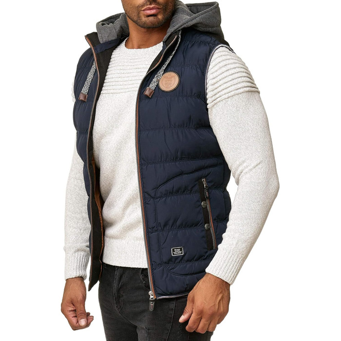 Чоловіча тепла жилетка Blackrock з капюшоном та коміром - Navy (темно-синій)