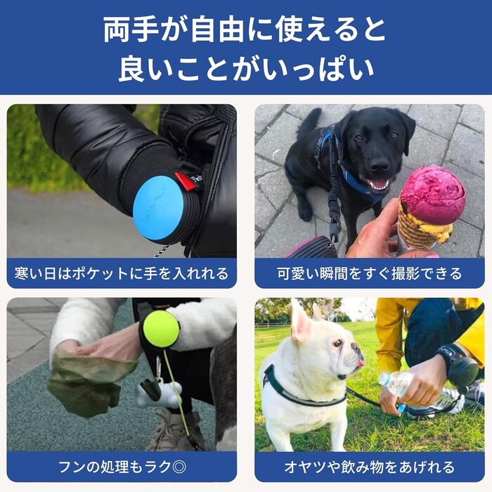Lishinu3 Full-Stop L Dog Leash - Black (13-40kg)