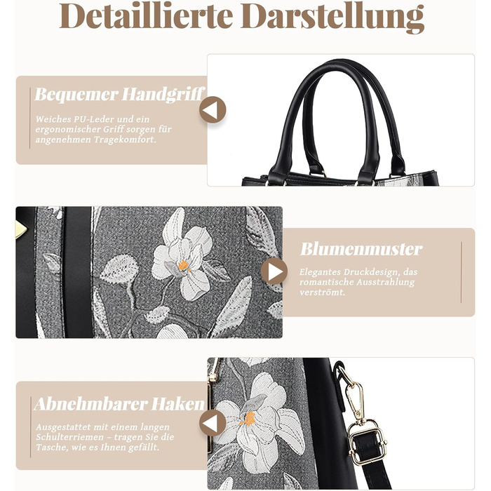 Стильна жіноча сумка-шопер на плече та ручках, чорний PU шкіра, для роботи, подорожей, школи