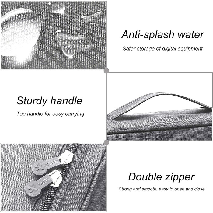 Органайзер для кабелів LTLSZRN, сірий: зручна сумка-організатор для подорожей