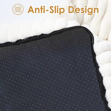 Килимок-ліжко для котів XIAPIA, м'який, 58x20 см, білий, з ортопедичним дном