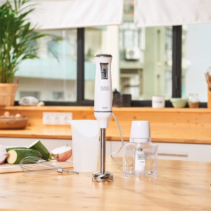 Black+Decker Immersion Blender, 3 Attachments, 600W