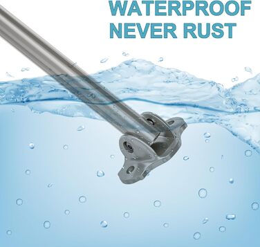 Вигнута регульована штанга для душової завіси, 101,6–182,9 см, нержавіюча сталь, розширювана, алюміній, кругла, міцна, для ванної/душової кімнати, монтаж з свердлінням, хром
