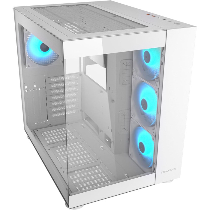 Корпус для ПК Cougar Cube Midi-Tower, загартоване скло, 3 вентилятори FV150 ARGB, білий