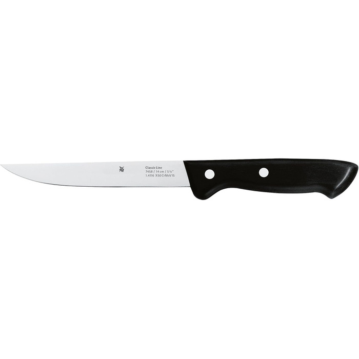WMF Classic Line 7-Piece Knife Block Set with Knives - Stainless Steel Blades, Sharpening Steel, and Beechwood Block