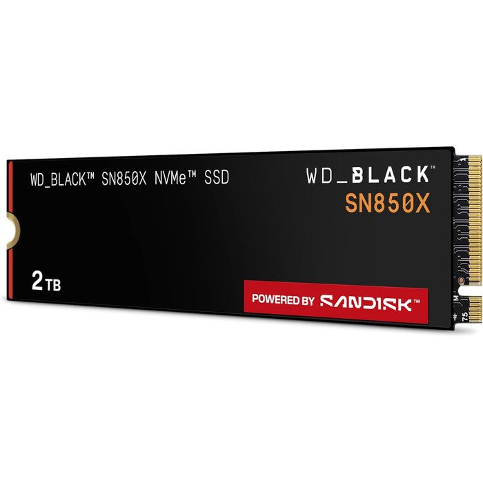 SSD WD_BLACK SN850X 2TB NVMe PCIe Gen4 - Ігровий накопичувач, 7300 МБ/с читання, 6600 МБ/с запис