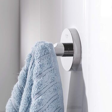 GROHE Essentials | Bathroom Accessories - Toilet Brush Set | 40374001 & Essentials | Bathroom Accessories - Bathrobe Hook | chrome | 40364001