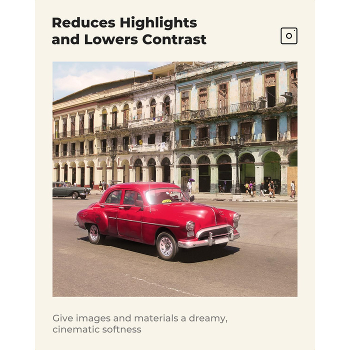 Фільтр K&F Concept Black Mist 1/4 82mm для відео та портретної зйомки (Nano-Xcel)