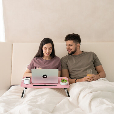 Столик для ноутбука Relaxdays з планшетом і підстаканником