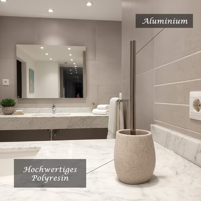 Набір аксесуарів для ванної кімнати бежевого кольору, 3 предмети, сучасний дизайн