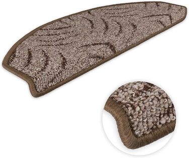 Сходинкові килимки Kettelservice-Metzker Prerow: набір з 15 штук (колір: коричневий)