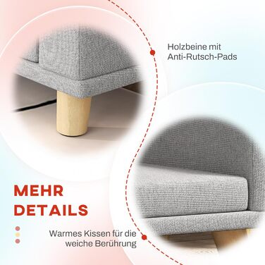 Софа для собак PawHut - зручне ліжко для великих собак з підлокітником, дерев'яними ніжками та знімним, пральним покриттям. Підходить для котів та собак вагою до 30 кг. Розміри: 98 x 67 x 25 см, колір: зелений (сірий).