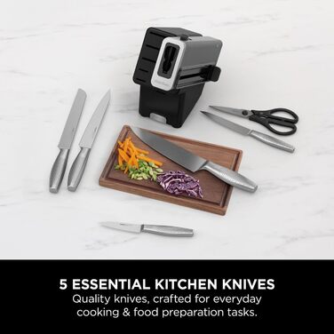 Набір ножів Ninja StaySharp K62006EUUK: 6 предметів з інтегрірувальником, з нержавіючої сталі, антрацит