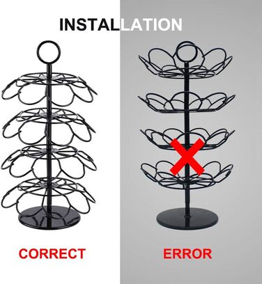 Тримач для капсул Nespresso Wdmiya (40 шт), поворотний | Органайзер для зберігання капсул кави | Чудовий подарунок (Чорний)