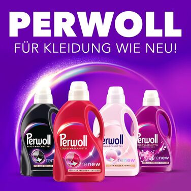 Рідкий засіб для прання Perwoll Color для кольорових речей, відновлення кольорів та волокон, 80 прань