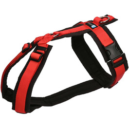 Anny-X нагрудник для собак, чорний/червоний, розмір M