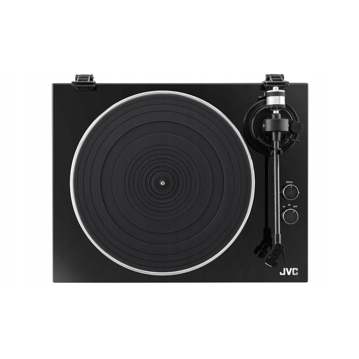 Вініловий програвач JVC AL-E534B, чорний, ручний, пасовий привід
