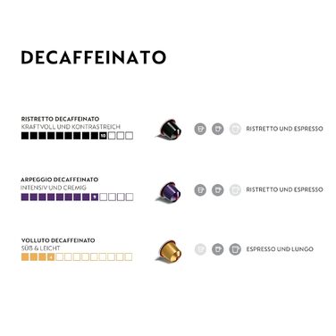 Кава Nespresso Volluto Decaffeinato без кофеїну, 50 капсул (5x10)