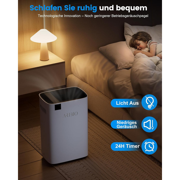 Електричний осушувач повітря 20 л/день з LED-дисплеєм, таймером та функцією відтавання, для квартир, ванних кімнат та підвалів