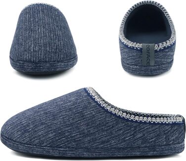 COFACE Чоловічі пантолети з м'якою піною Memory Foam, зручні шльопанці для дому та вулиці (Темно-синій, 47 EU)