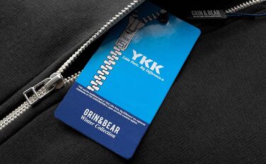 Чоловіча толстовка з капюшоном Grin&Bear | З флісовою підкладкою | GEC490 L Чорний