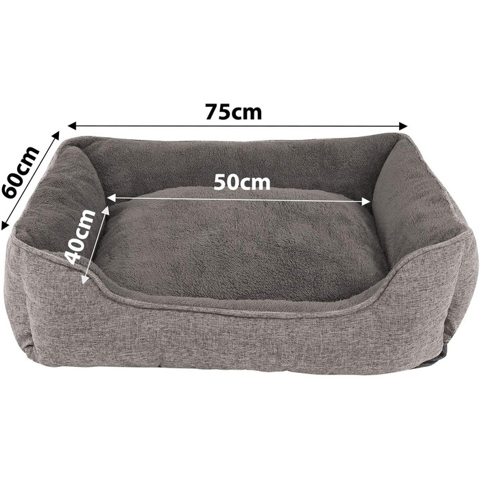 Килимок для собак Lionto знімний, сірий, 75x60 см, м'який, з антиковзаючою основою