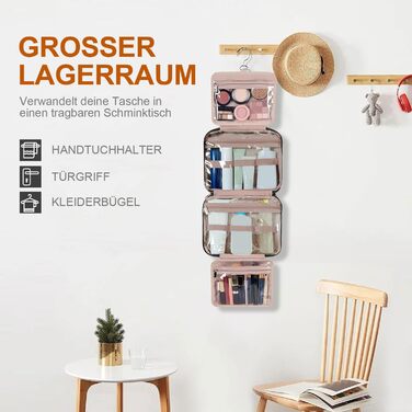 Чоловіча/Жіноча косметичка-органайзер для подорожей з прозорим відділенням, для зберігання косметики та туалетних аксесуарів, чорного кольору