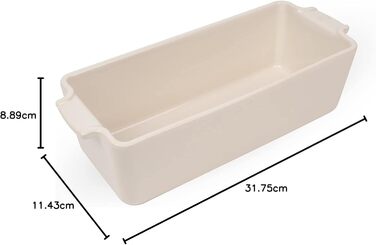 Peugeot Appolia Cake Tin, Square, 31cm, Ecru, made of ceramic, 60503