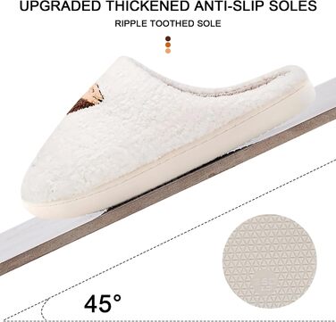 Тапочки домішки жіночі чоловічі м'які плюшеві ретро, теплі, зручні, з антиковзким покриттям, сліпони, білий ведмедик, 40/41 EU