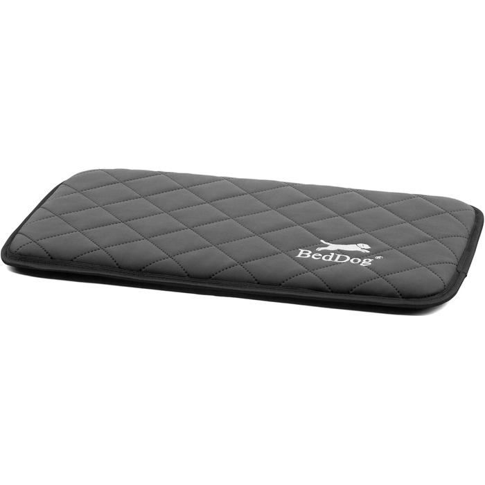 Килимок для собак BedDog® Nelly - м'який лежак для тварин з штучної шкіри, 90x60 см, пісочний/кремовий, SALAMANCA (антрацит)