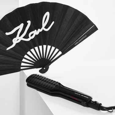 Випрямляч для волосся Rowenta x Karl Lagerfeld SF411L Extra Liss з керамічним покриттям, чорний