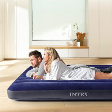 Надувний матрац Intex Classic Downy Blue Dura-Beam Twin, 191 x 99 x 25 см