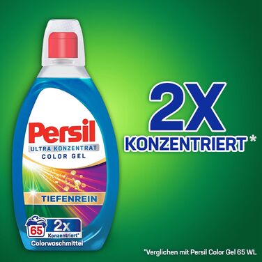 Рідкий пральний засіб Persil Ultra Konzentrat Color для кольорових речей, 2 x 65 прань, з технологією Tiefenrein-Plus проти стійких плям