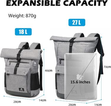 Рюкзак Rolltop з відділенням для ноутбука 15,6