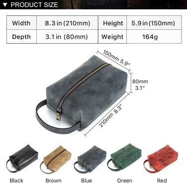 CONTACT'S Family Electronics Essentials Organizer Pouch, Cable Organizer Pouch, Leather Cable Organizer Pouch, Leather Electronic, Tech Pouch, Leather Cable Pouch (Blue)