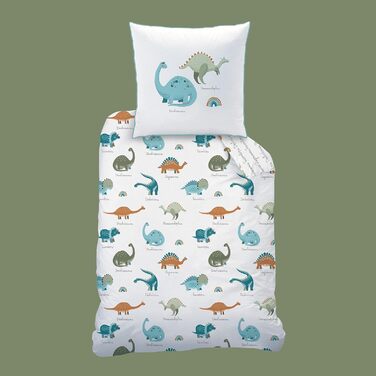 Дитяча постільна білизна 135x200/80x80, Райдуга та лісові тварини - преміум якість, 100% бавовна, для дівчаток та хлопчиків