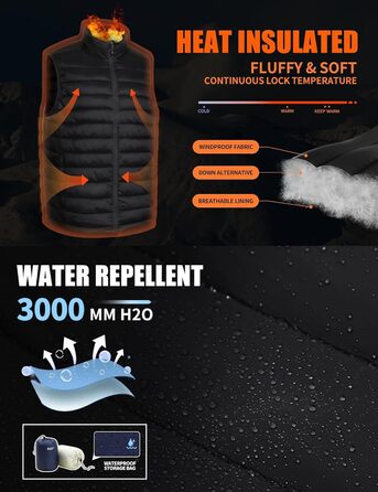 Чоловіча легка степна жилетка Pioneer Camp – водонепроникна, пакувальна, з підкладкою – для активного відпочинку, роботи, спорту та подорожей (Чорний, L)