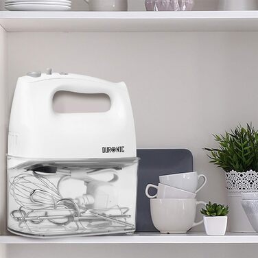 Електричний ручний міксер Duronic 400W з набором насадок: вінчики, гаки для тіста, міксер для випічки, тіста та збивання яєць