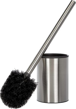 ТАТAY Щітка для унітазу з нержавіючої сталі з тримачем | Сучасний дизайн | Легкість у догляді | 9 x 9 x 37 см | Силіконова щітка