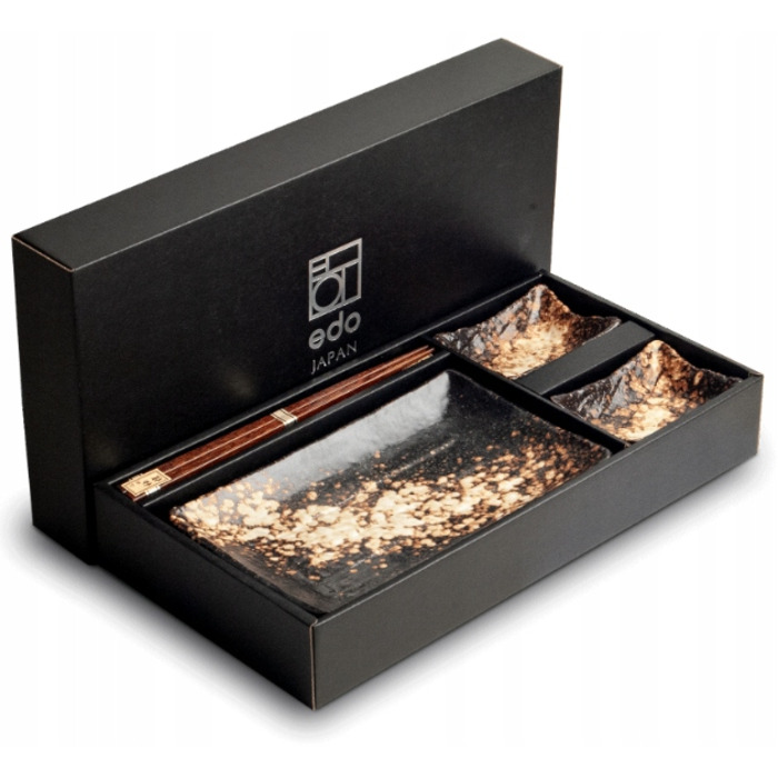 Набір для суші Edo з кераміки на 2 особи: піала, тарілка, палички