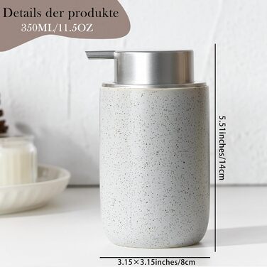 Дозатор для мила піною GIRLUFO, 350 мл, сірий - багаторазовий диспенсер для кухні та ванної кімнати